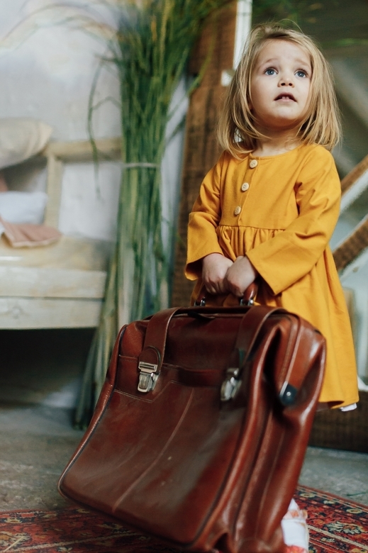 Платье ELLIE тёплый хлопок горчица