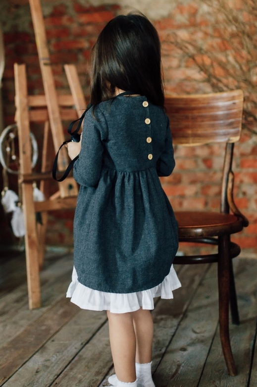 Платье ELLIE шерсть тёмно-серый меланж