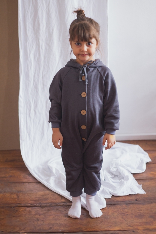 Комбинезон из петельного футера антрацит