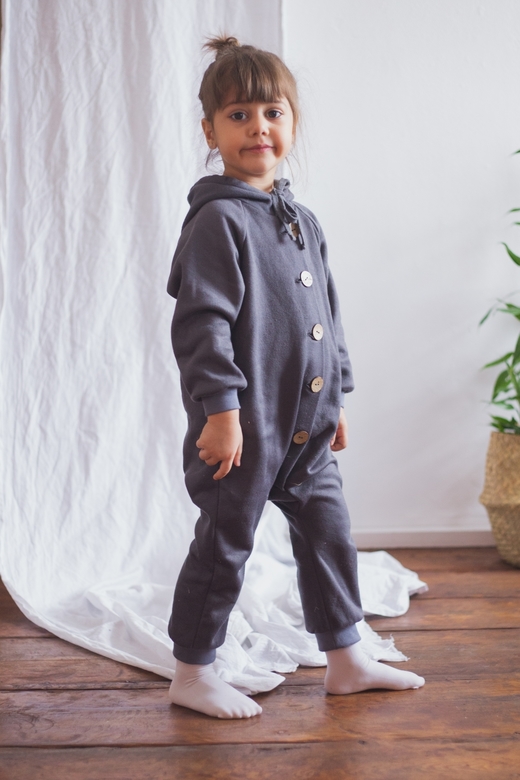 Комбинезон из петельного футера антрацит