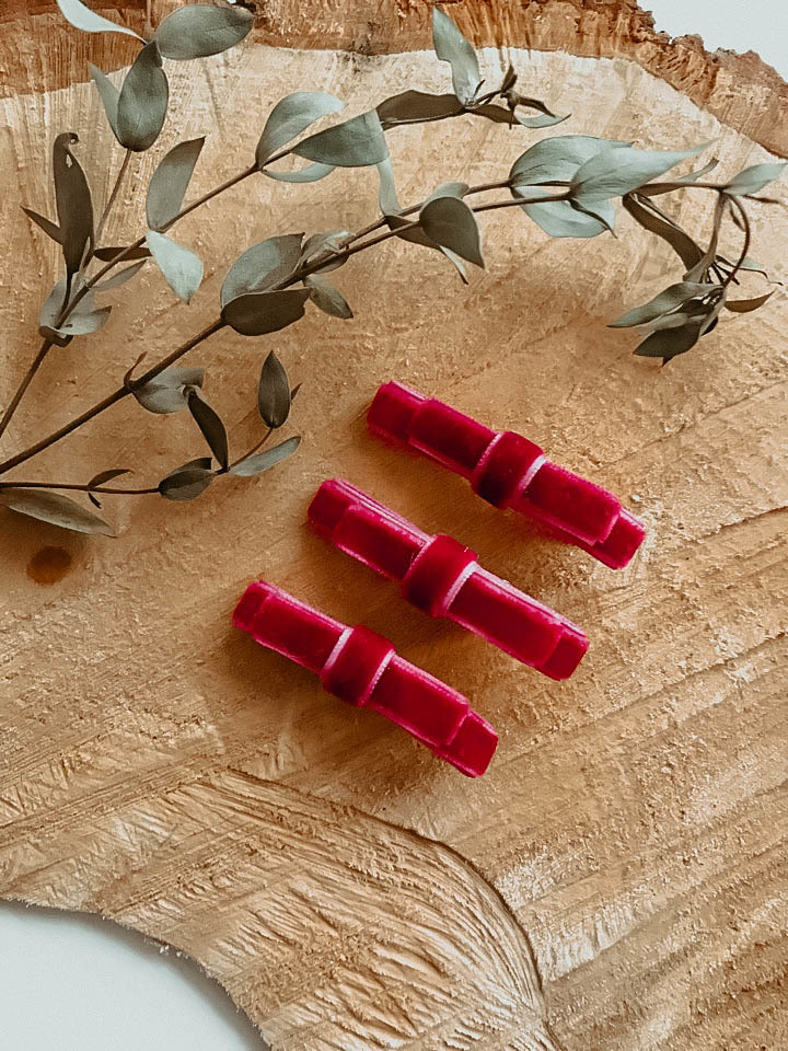 Заколка для  волос бантик бархат бордо