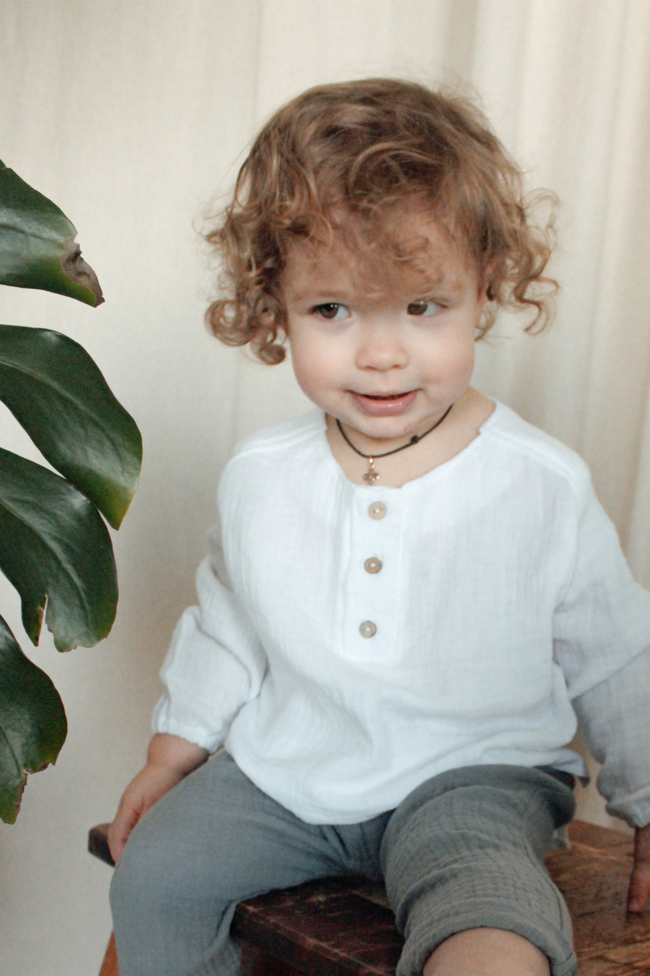 Рубашка из муслина белая