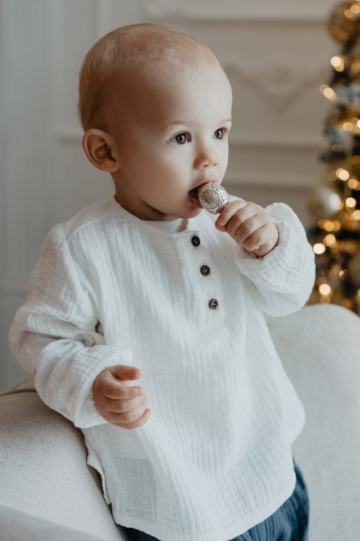 Рубашка из муслина белая