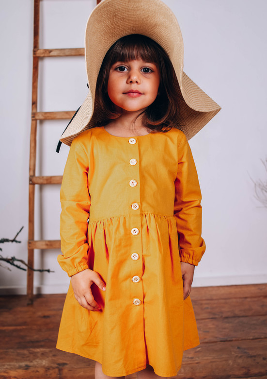 Платье KYLIE хлопок горчица