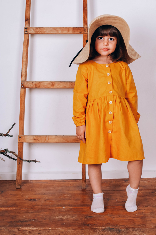 Платье KYLIE хлопок горчица