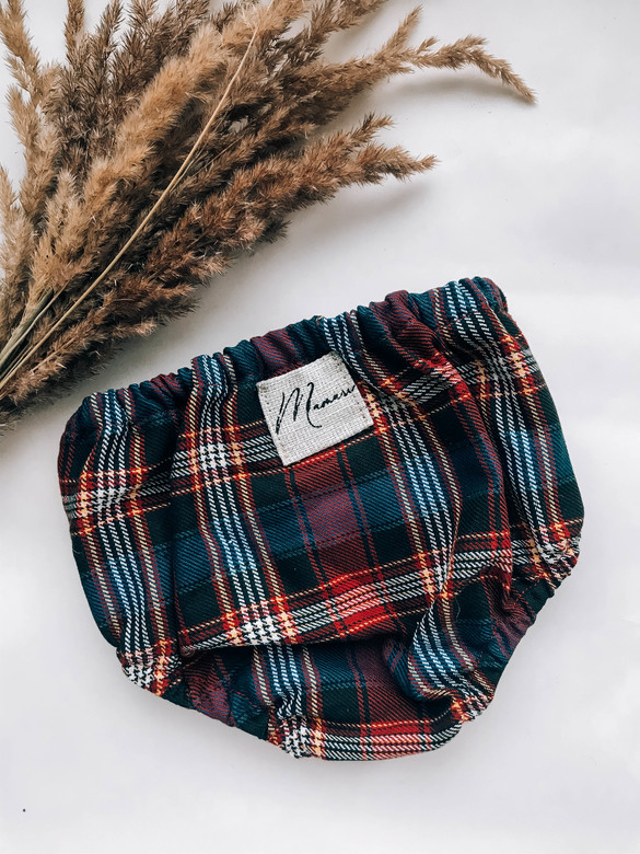 Трусы хлопок с начёсом красная клетка