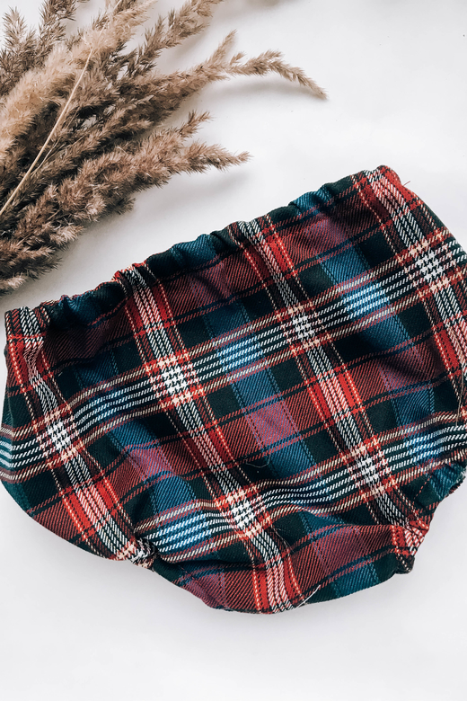 Трусы хлопок с начёсом красная клетка