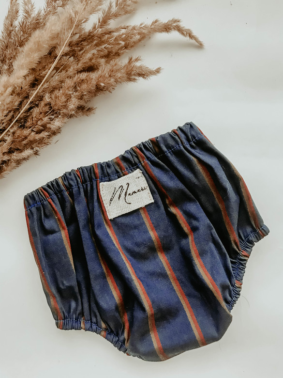 Трусы хлопковый сатин синяя полоска