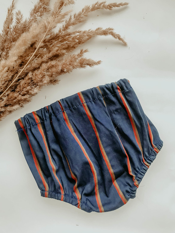 Трусы хлопковый сатин синяя полоска