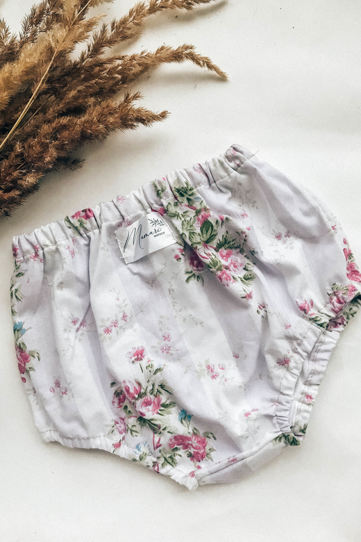 Трусы хлопковый сатин лаванда цветы