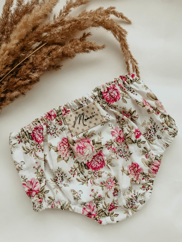 Трусы хлопок белый цветы