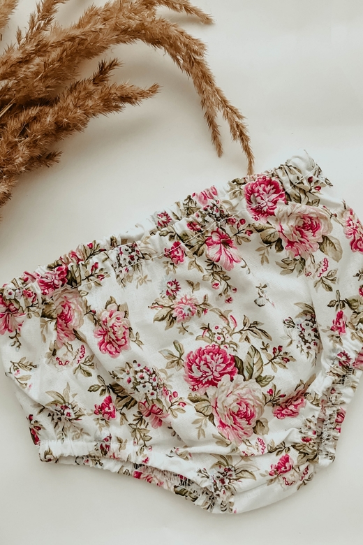 Трусы хлопок белый цветы