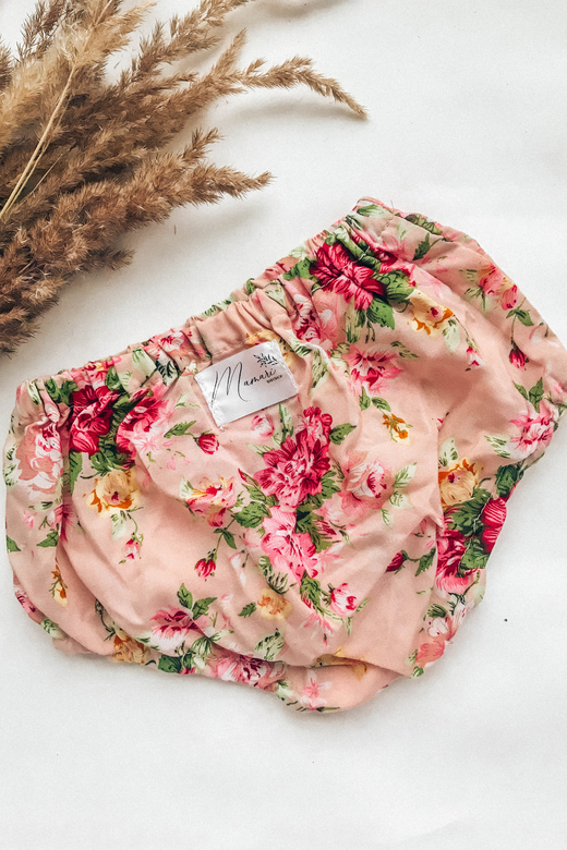 Трусы хлопковый сатин розовые цветы