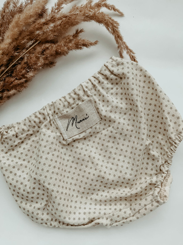 Трусы полулён натур мелкий горох