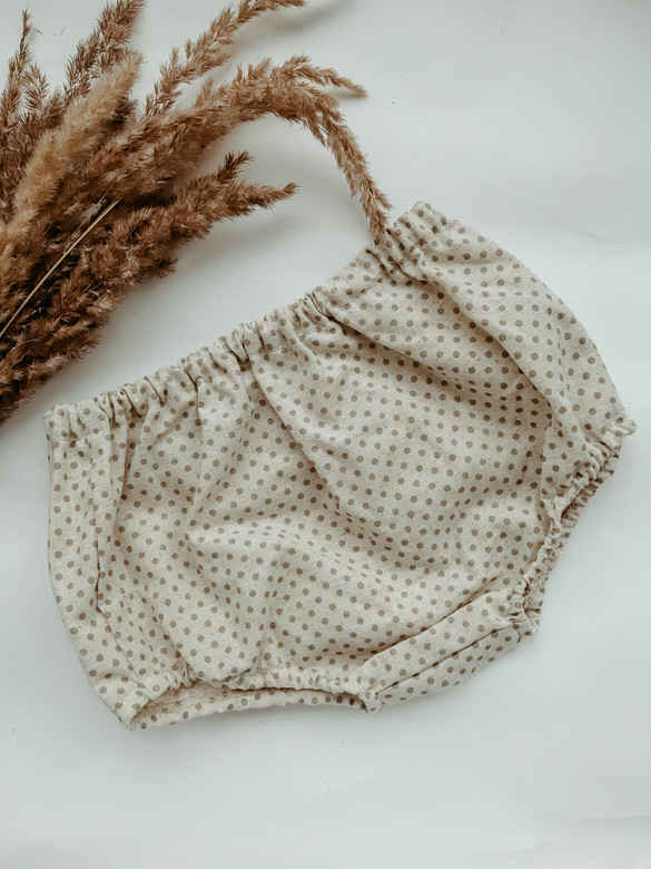 Трусы полулён натур мелкий горох