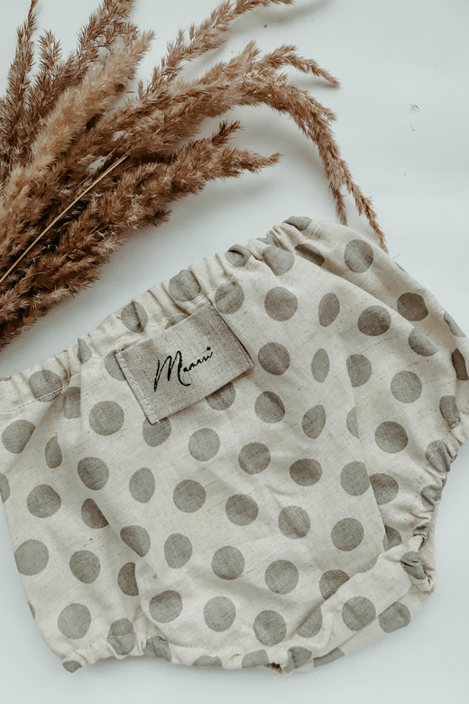 Трусы полулён натур крупный горох