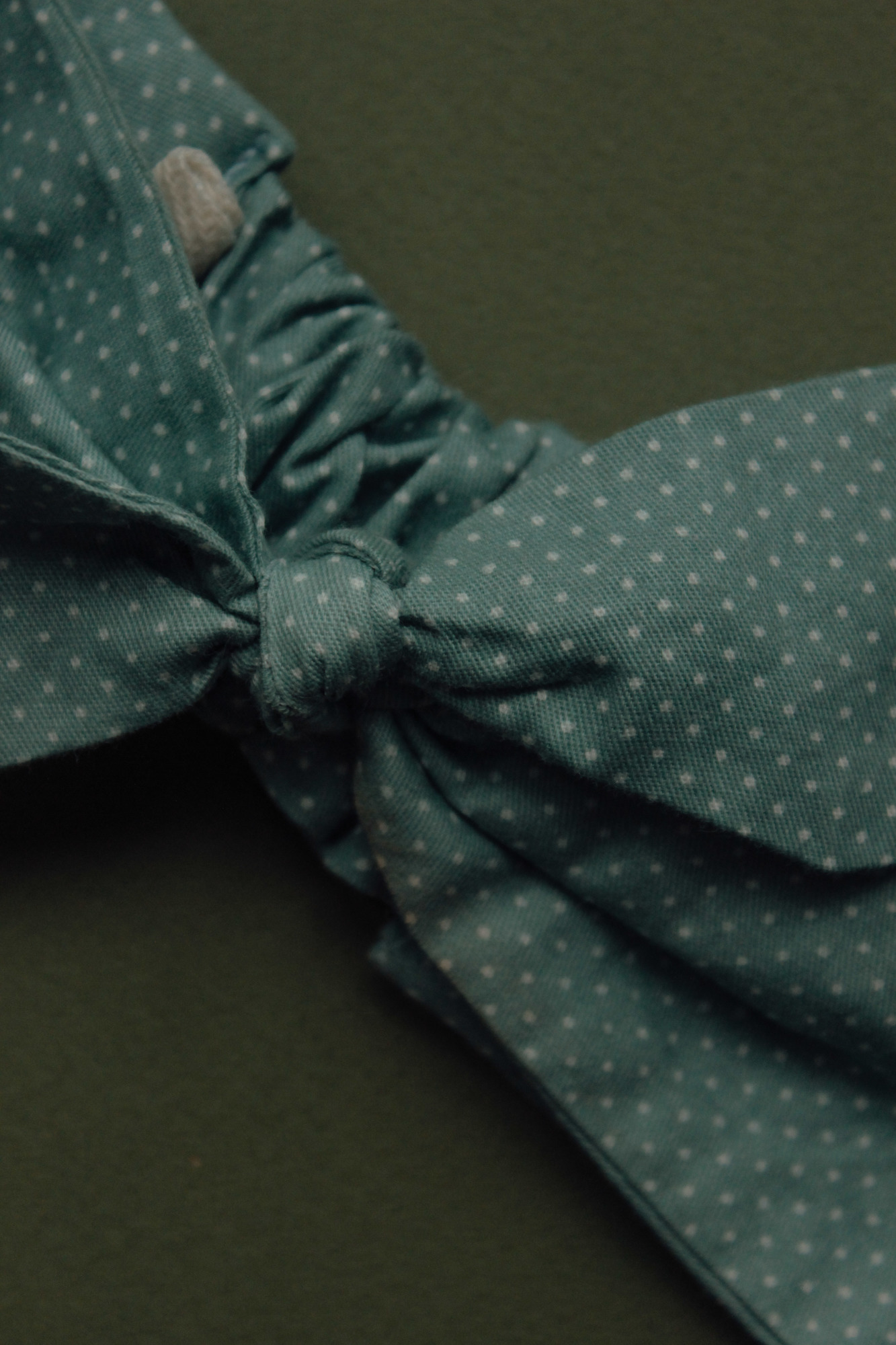 Повязка "солоха" хлопковый сатин мята горох