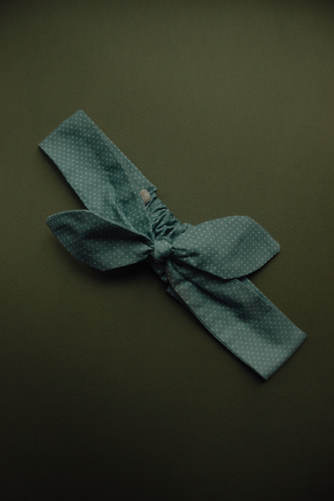 Повязка "солоха" хлопковый сатин мята горох