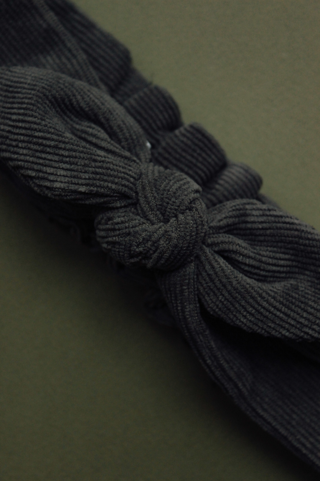 Повязка "солоха" вельвет графит