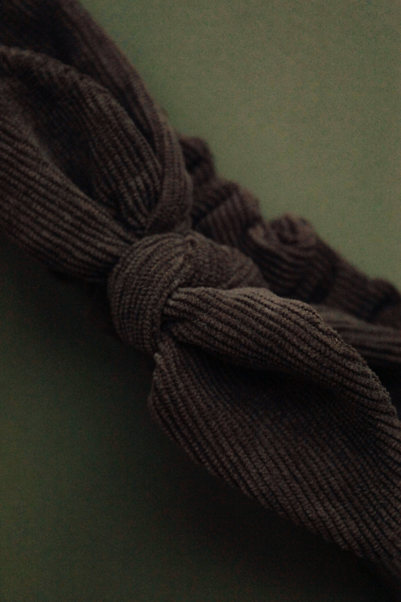 Повязка "солоха" вельвет мокка