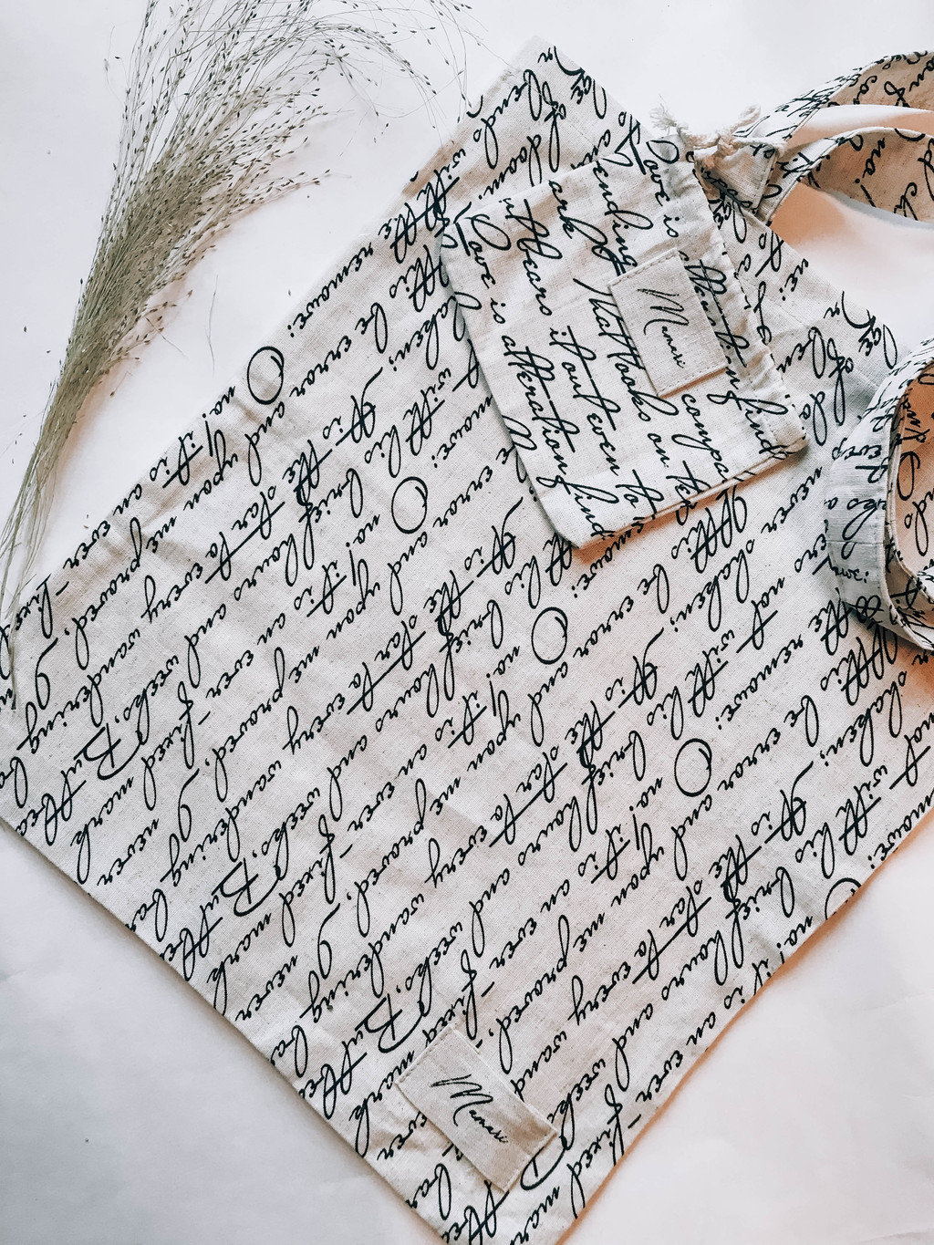 Шоппер из льна буквы
