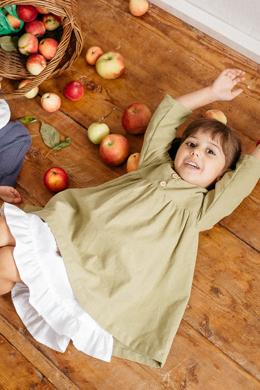 Платье ELLIE теплый хлопок светлая фисташка