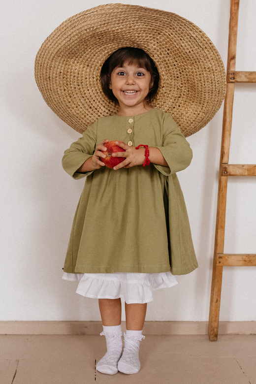 Платье ELLIE теплый хлопок светлая фисташка