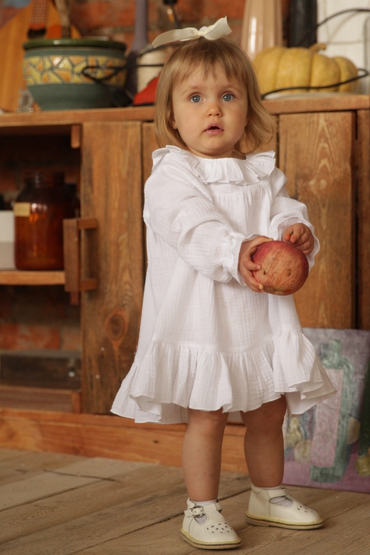 Платье ADELIYA из белого муслина