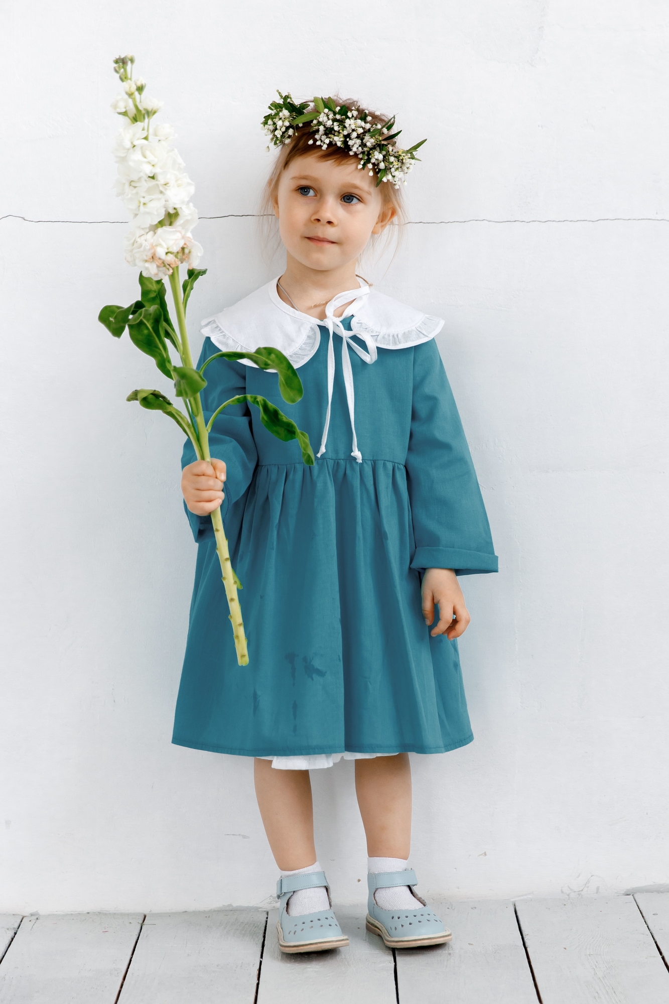 Платье ELLIE хлопок бирюза