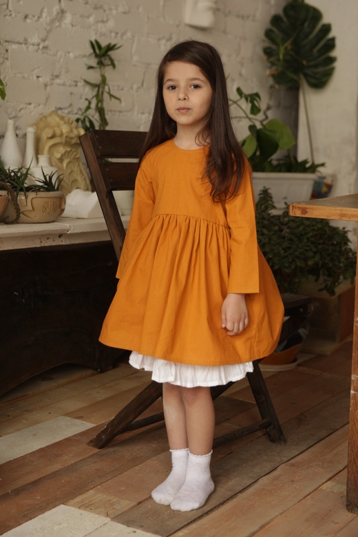 Платье ELLIE хлопок оранж