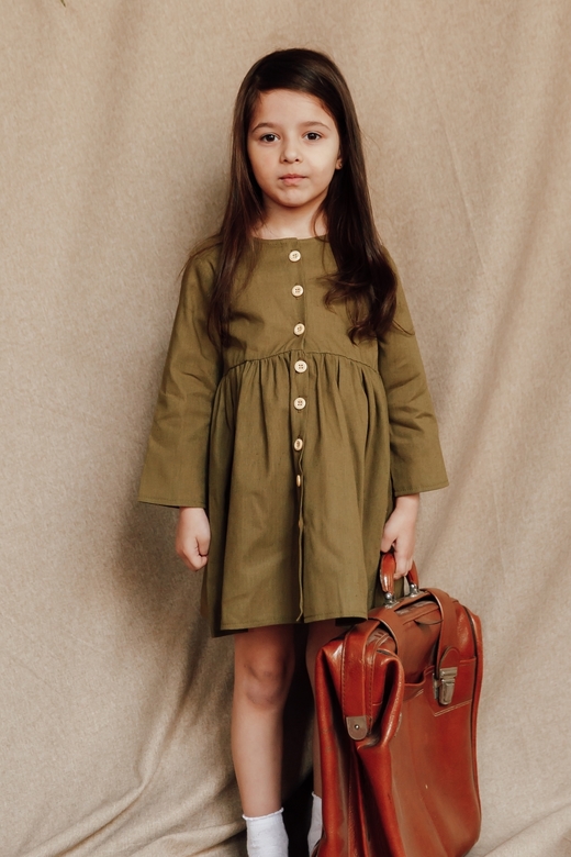 Платье KYLIE хлопок хаки