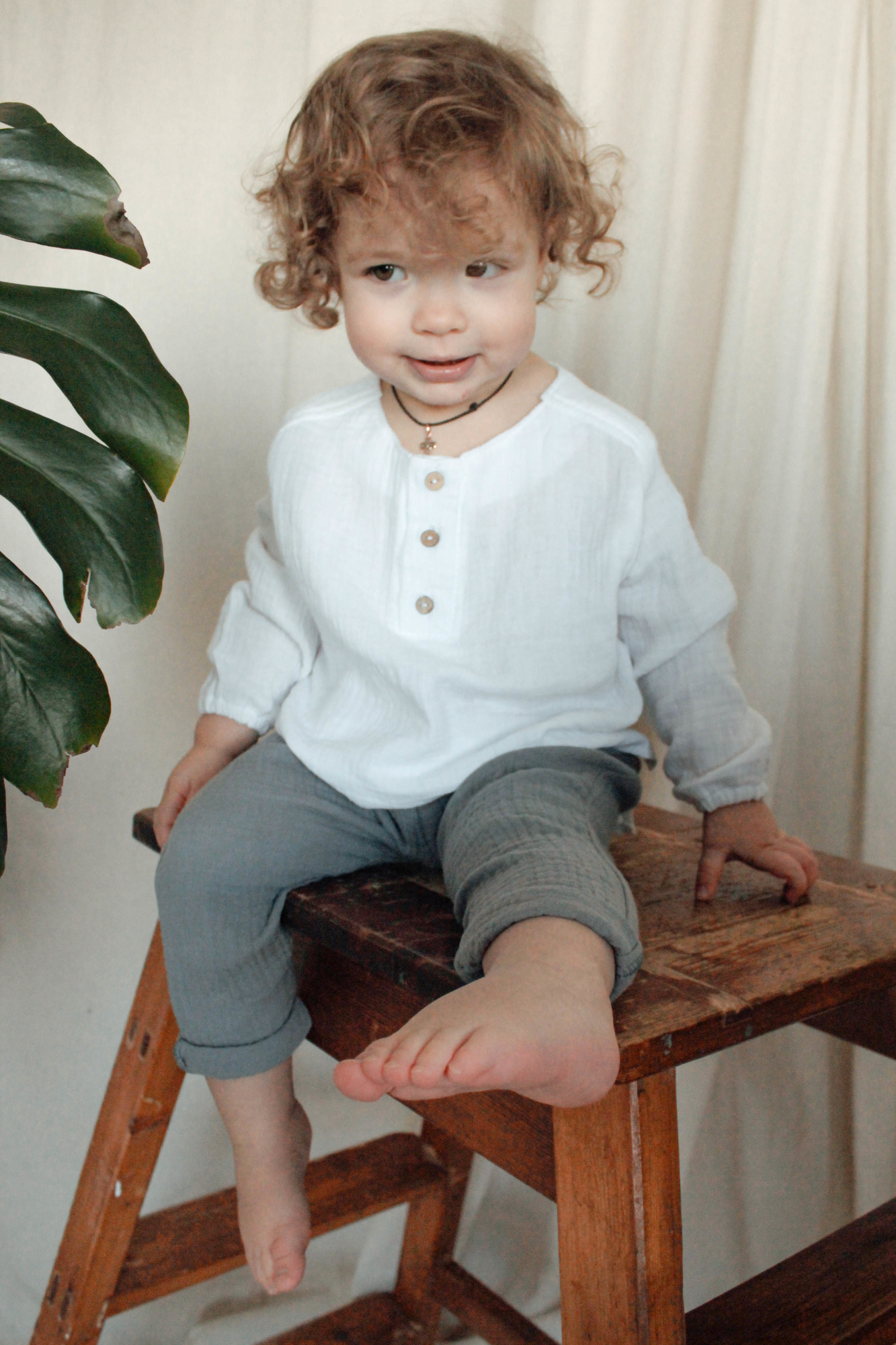 Штаны унисекс из муслина графит