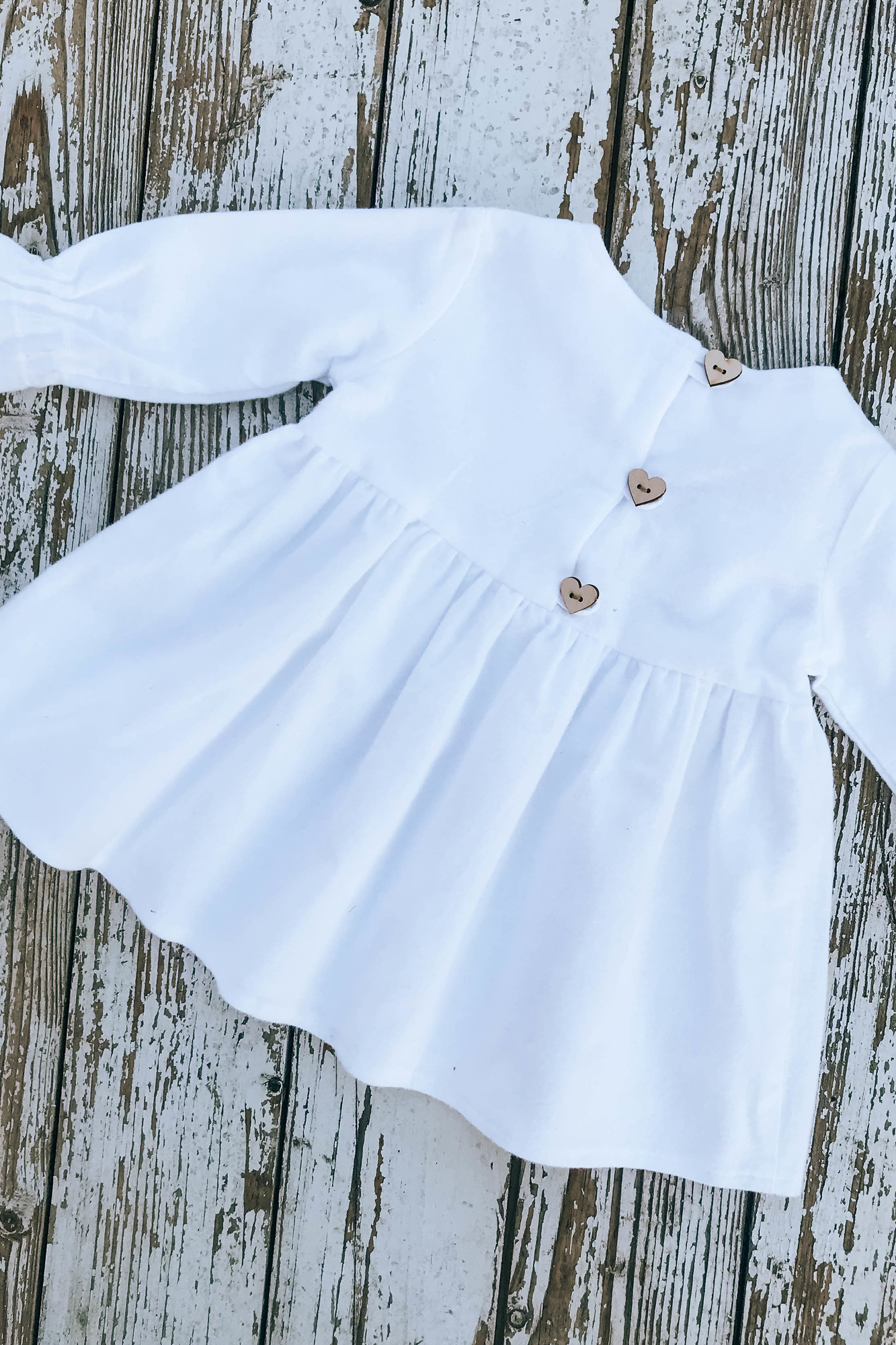 Платье LOVE фланель белый