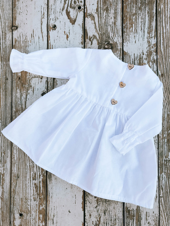 Платье LOVE хлопок белый