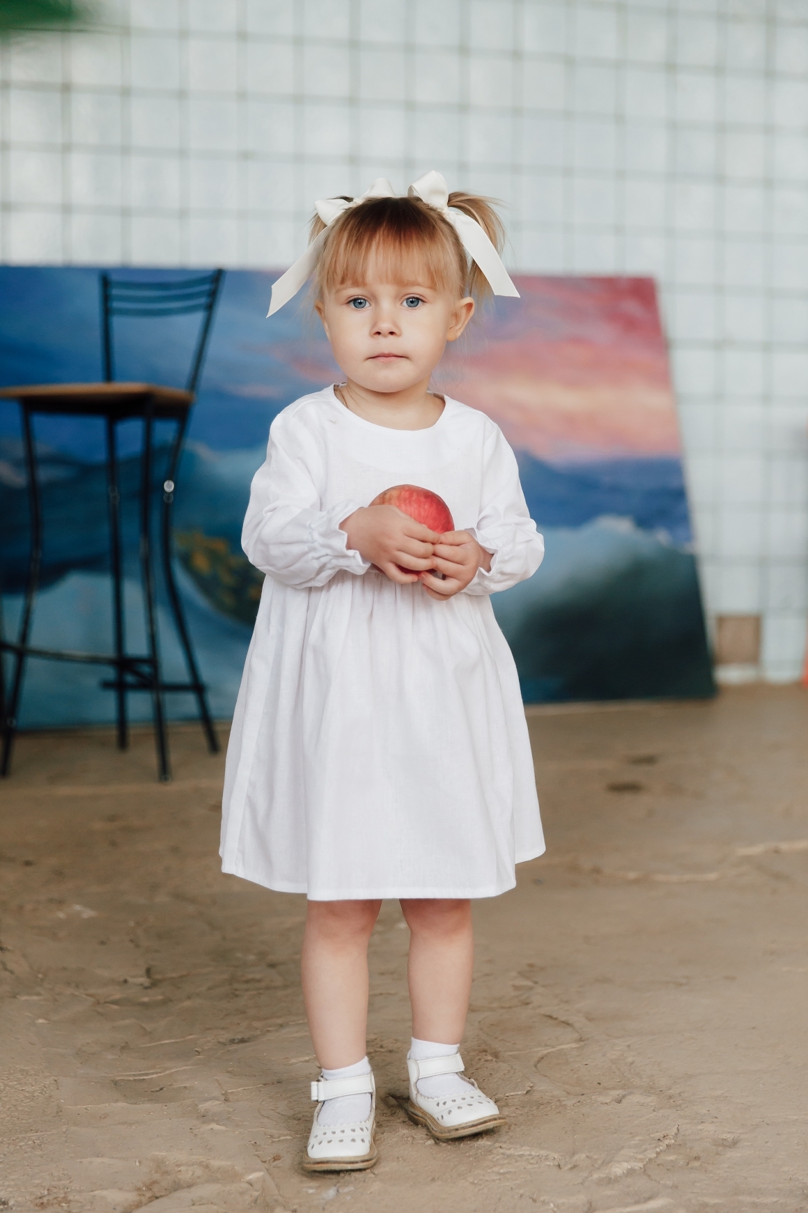 Платье LOVE хлопок белый