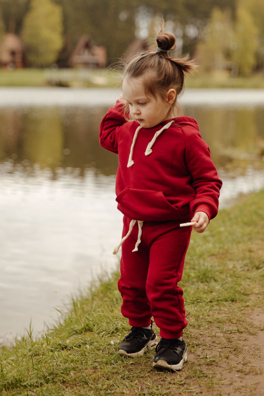 Толстовка из плотного петельного футера бордо