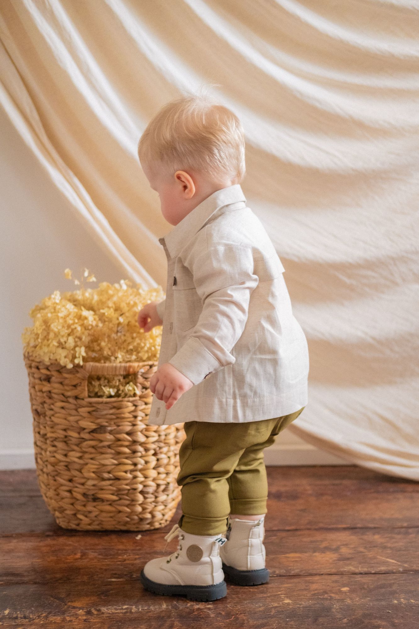 Штаны унисекс из хлопка цвет "хаки"