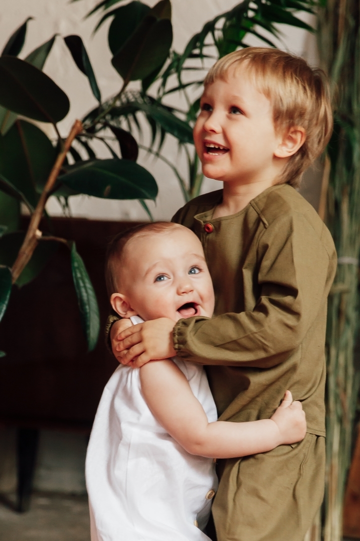 Рубашка унисекс из хлопка цвет "хаки"