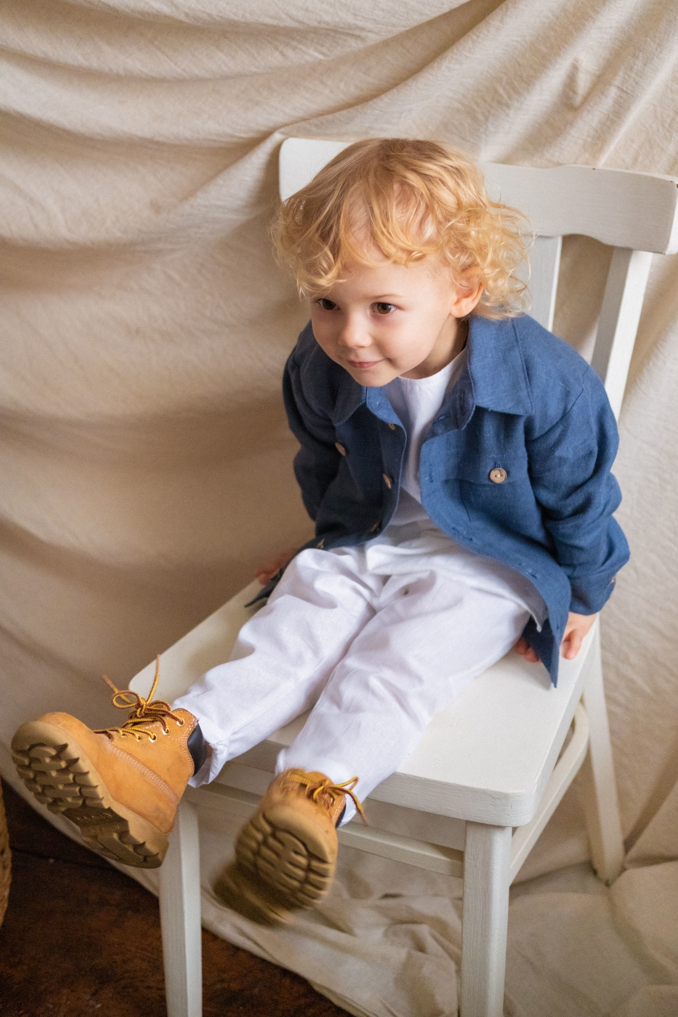 Штаны унисекс из хлопка цвет "белый"