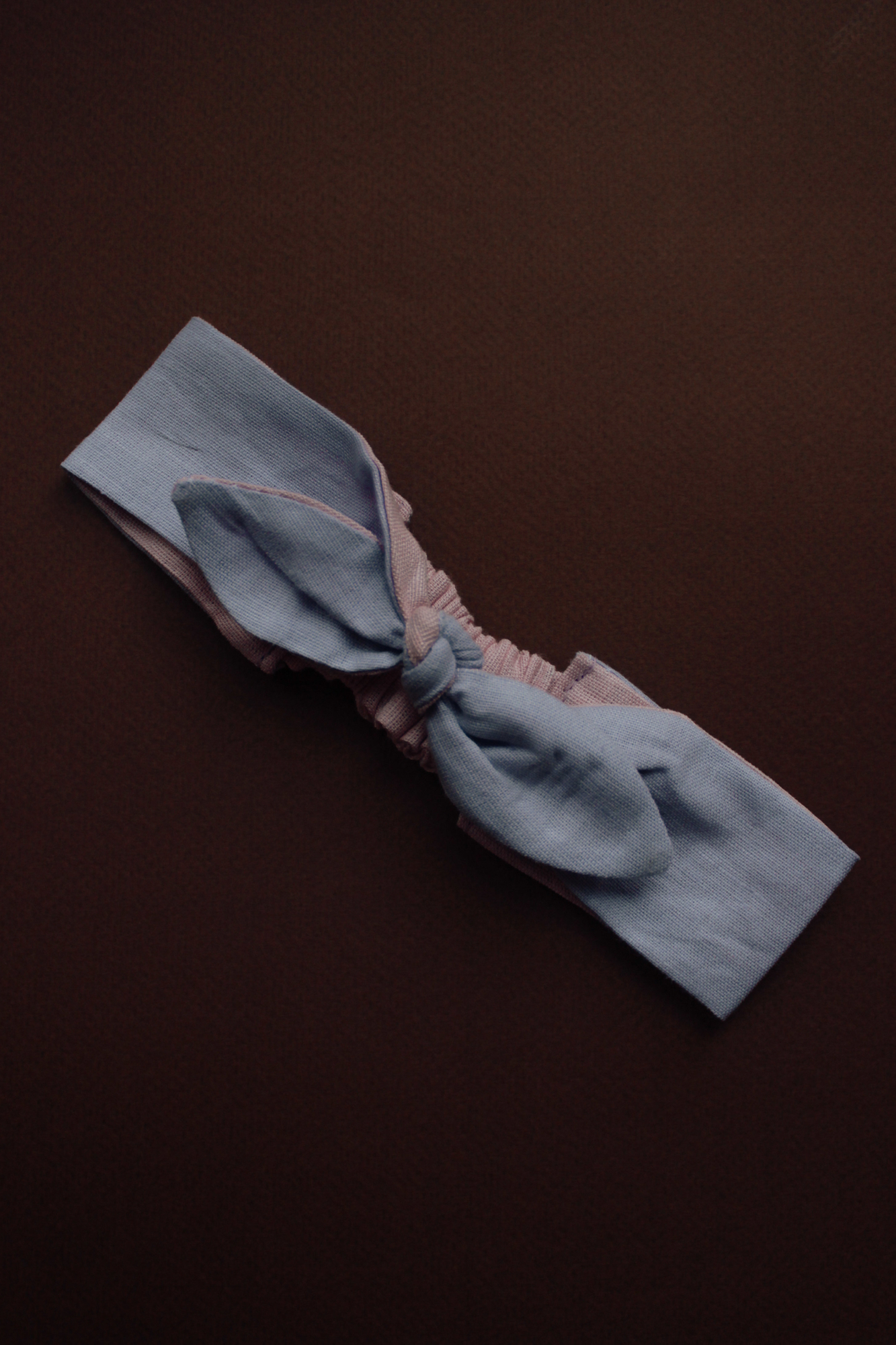 Повязка "солоха" лён лаванда + розовый