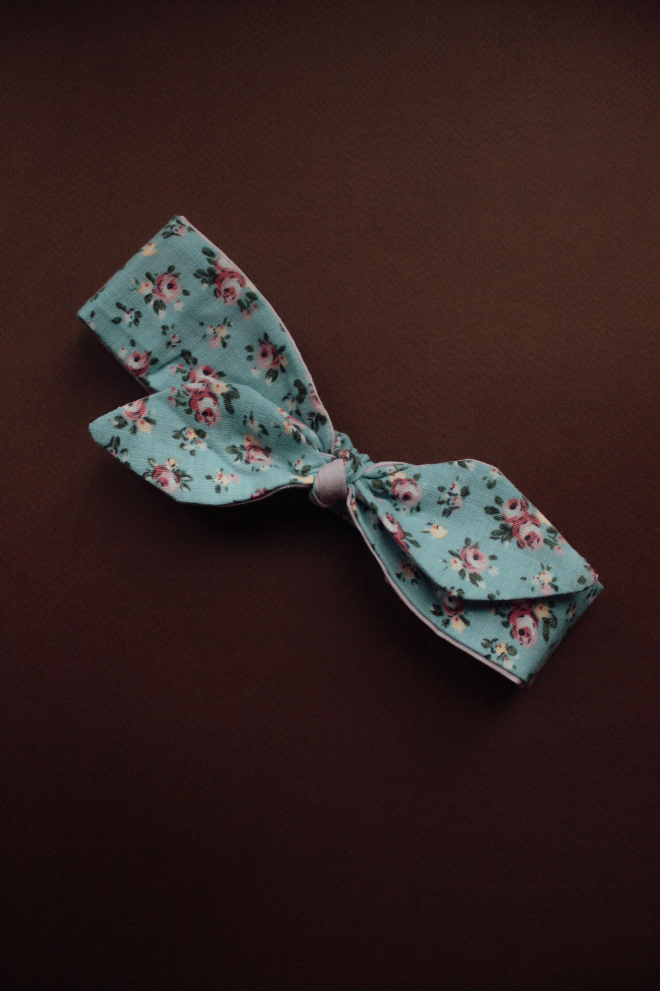 Повязка "солоха" хлопок розы на голубом + розовый