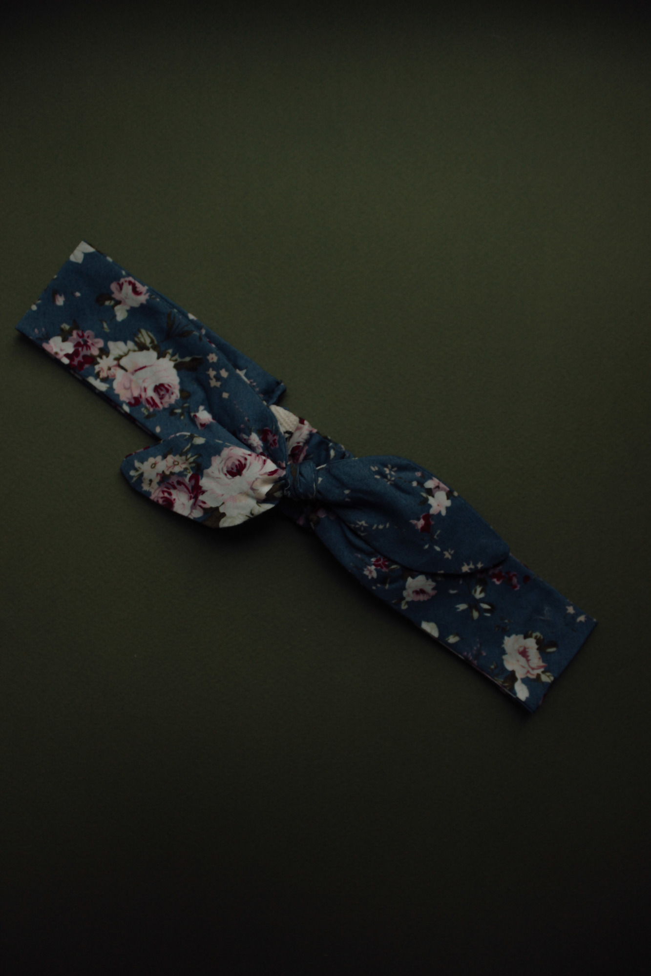 Повязка "солоха" хлопок розы на синем