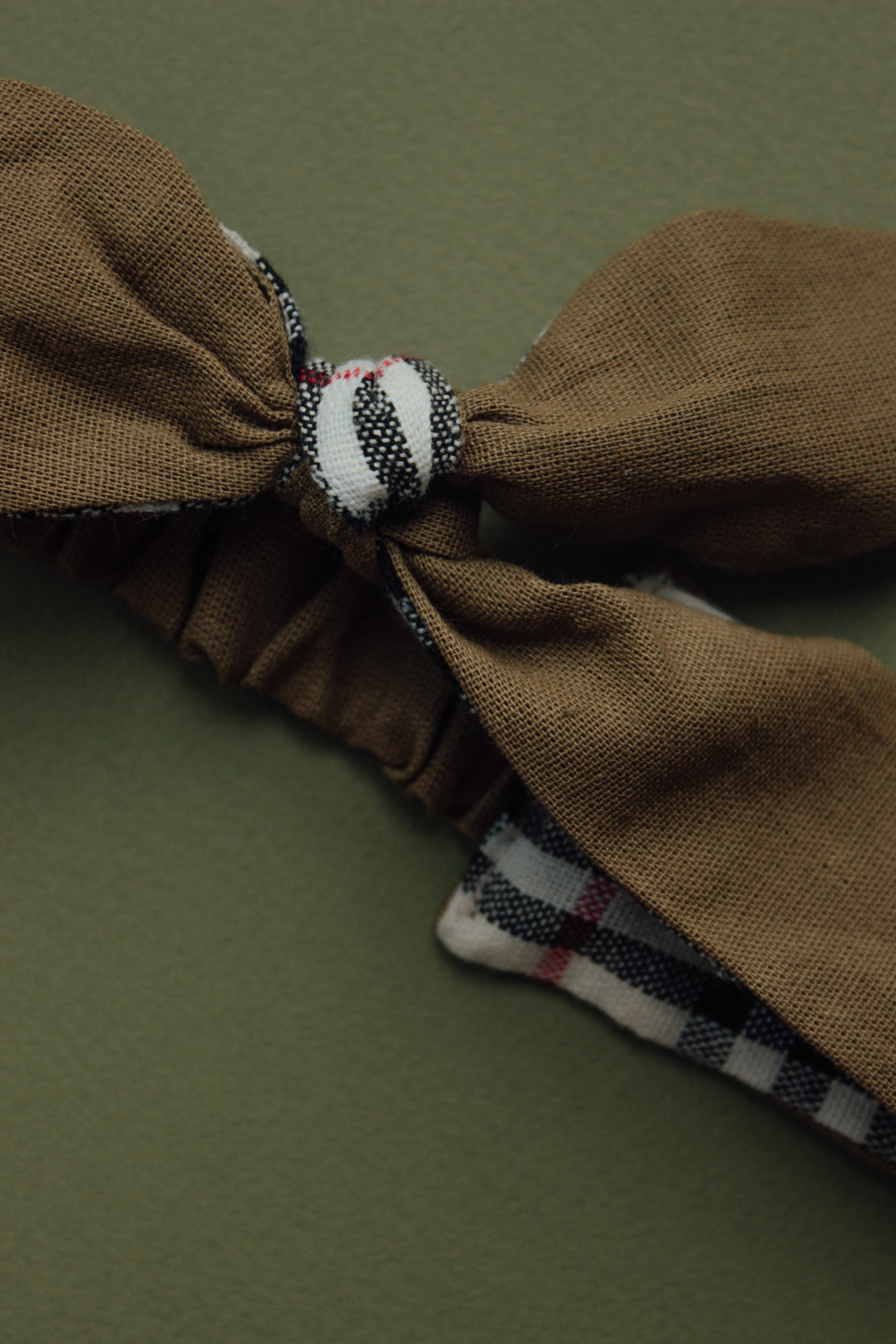 Повязка "солоха" хлопок хаки + burberry