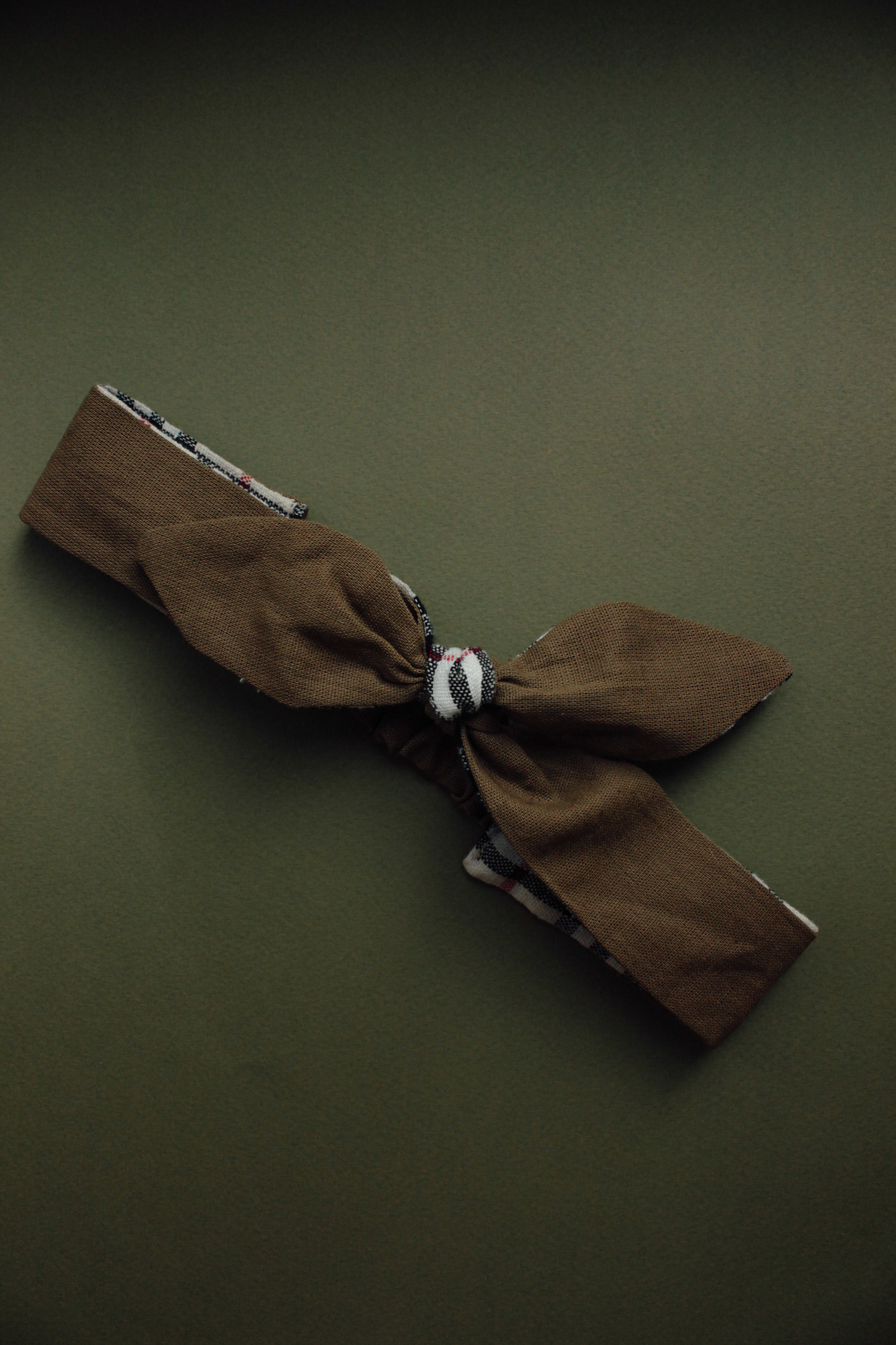 Повязка "солоха" хлопок хаки + burberry