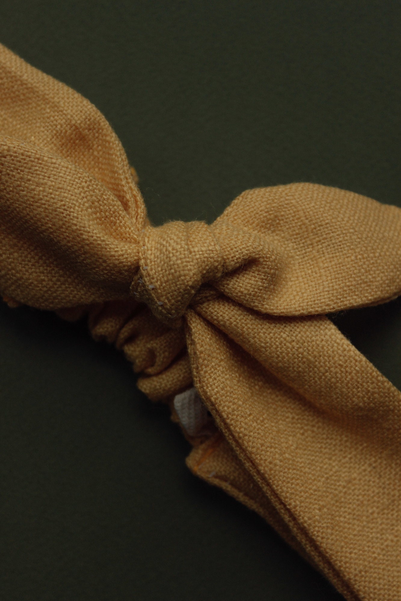 Повязка "солоха" желтая хлопок с шерстью