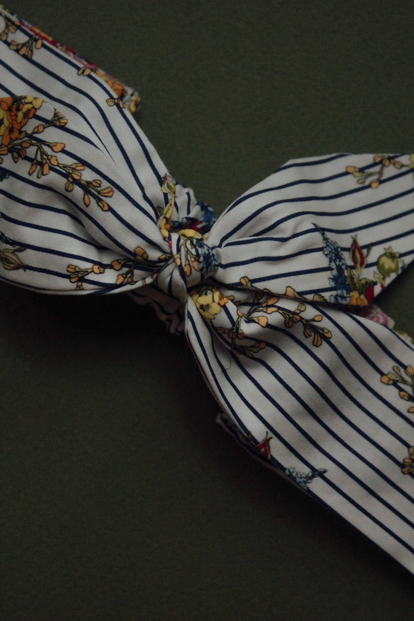 Повязка "солоха" хлопковый сатин цветы