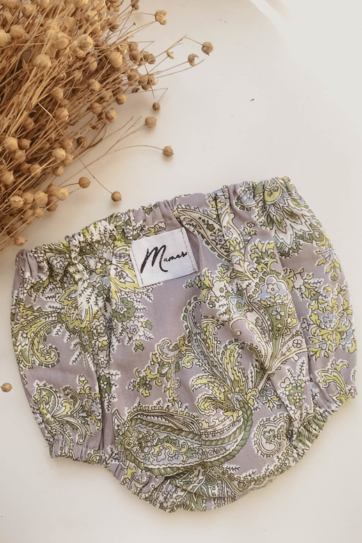 Трусы из хлопка серый узор на белом