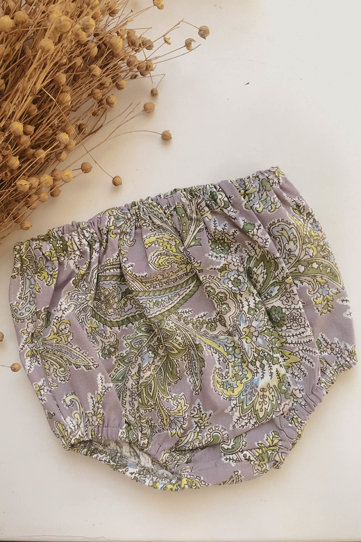 Трусы из хлопка серый узор на белом