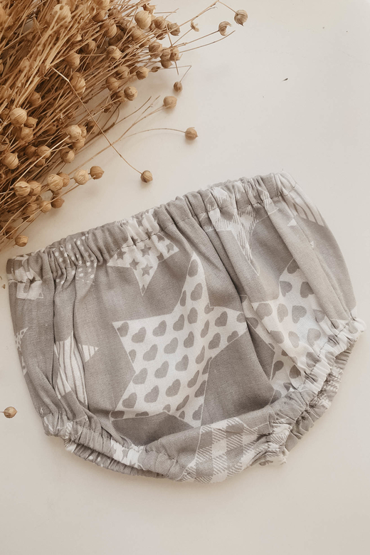 Трусы из хлопка звезды на сером