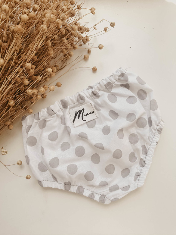 Трусы из хлопка крупный горох на белом